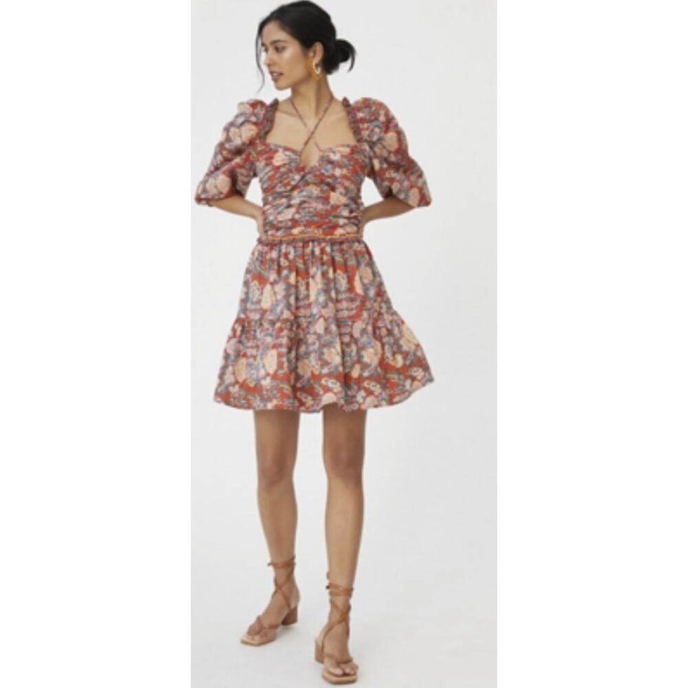 Anthropologie Love the Label Boho Halter Mini Dress